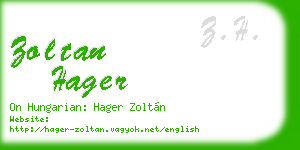 zoltan hager business card
